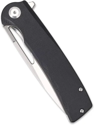 Miniatura 3 de Sitivien Cuchillo plegable ST126, hoja de satén D2+asas G10, bloqueo de forro, clip de bolsillo de transporte profundo para exteriores y EDC (negro)