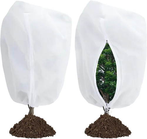 Miniatura 8 de Garutom - Juego de 2 cubiertas para plantas con protección contra la congelación de 48" x 72" 2.2 oz, tela contra heladas para plantas, chaqueta