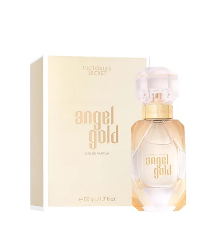 Victoria's Secret Angel Gold Eau de Parfum, notas de bergamota espumosa, gardenia y almizcle, perfumes para mujer (1.7 oz)