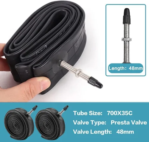 Miniatura 5 de Neumático de bicicleta 700X35C con neumáticos de bicicleta plegables de pared reflectante 2 Neumáticos 2 Tubos 2 Palancas