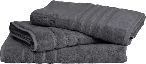 Miniatura 19 de Mosobam Juego de 4 toallas turcas de lujo de 35 x 70 pulgadas, color gris claro (gris), viscosa de bambú de 24.69 oz/m² y algodón peinado turco