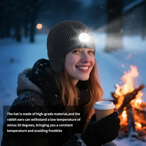 Miniatura 17 de Gorro Bluetooth con auriculares ligeros e inalámbricos, micrófono integrado y altavoces estéreo mejorados con música