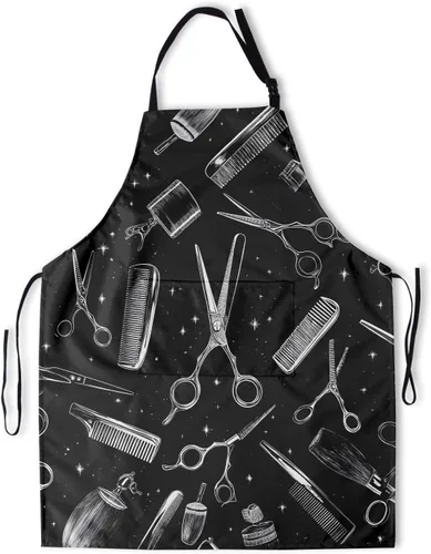 Miniatura 46 de Delantal con bolsillos, delantales para mujeres y hombres, delantal de cocina para cocinar, jardinería, servidor, camarera, pintura