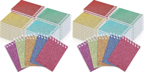 Miniatura 4 de Geyee 45 mini blocs de notas de 3 x 5 pulgadas con 40 páginas cada uno, cuadernos pequeños en espiral, mini blocs de notas de teñido anudado, blocs