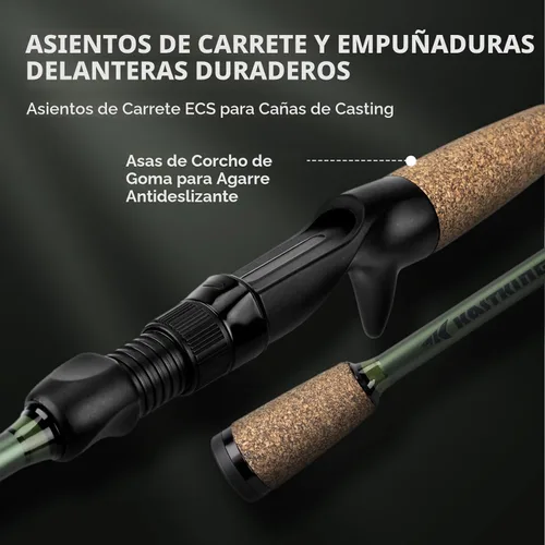Miniatura 8 de KastKing Spartacus II Twin-Tip - Caña de pescar y carrete, combo de giro y lanzamiento, combo de cañas de pescar y carretes, blanks de grafito