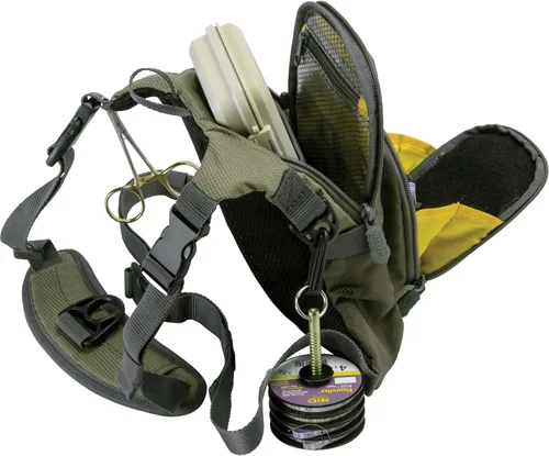 Miniatura 11 de Paquete de Pecho para Pesca Fall River, Se Adapta a Hasta 2 Cajas de Aparejos/Moscas, 152 Pulgadas Cúbicas / 2.5 L Verde oliva