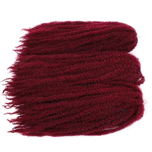 Miniatura 4 de 1 paquete de 18 pulgadas Marley trenzado de cabello trenzado Marley Twist Braids Hair Long Afro Kinky Marley para Butterfly Locs Crochet Hair (1B#)
