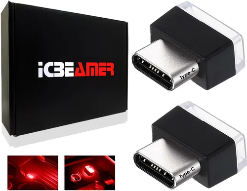 Miniatura 15 de ICBEAMER Smart USB 1-Paquete (Azul) Luz de Noche LED Automática Plug-in Miniatura para Coche, Van, Pickup, Camión, Interior, Maletero, Iluminación