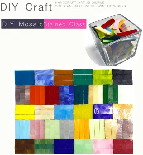 Miniatura 2 de BestTeam - Tira de vidrio de 0.4 x 1.6 in, para manualidades, manualidades, platos, marcos de fotos, macetas, joyería hecha a mano, 7.05 oz