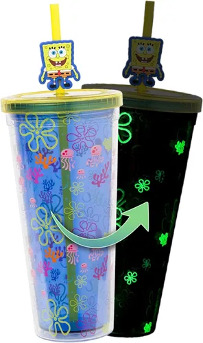 Miniatura 39 de Silver Buffalo Sanrio Hello Kitty Bow Pink Polka Dots - Vaso frío de plástico con tapa y tapa con pajita, 24 onzas Lazo Hello Kitty y lunares rosados