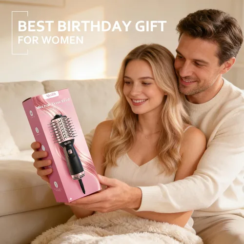 Miniatura 9 de Aleath Cepillo secador de pelo para viajes: regalos 2026 para mujeres - Pequeño cepillo de aire caliente con doble voltaje automático - Cepillo
