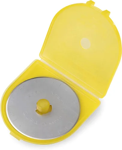 Miniatura 2 de OLFA Cuchilla de repuesto para cortador rotativo de 1.77 pulgadas, 1 hoja (RB45-1) – Cuchilla circular de acero de tungsteno para manualidades