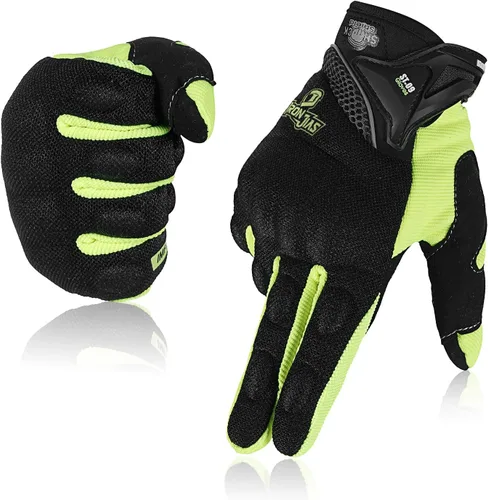 Miniatura 6 de BORLENI Guantes de montar en motocicleta, pantalla táctil, guantes de dedo completo, motocross, carreras, bicicleta, deportes al aire libre
