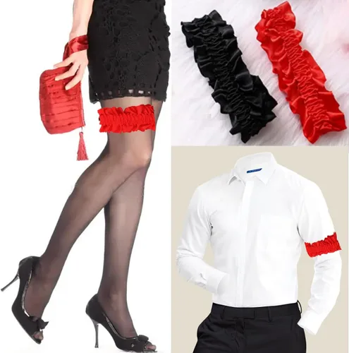 Miniatura 4 de Firdnyohs 1 par de ligas de brazo para hombre, ligas de manga de los años 20, liguero rojo rugiente, ligas de brazo rojo de los años 20, disfraces