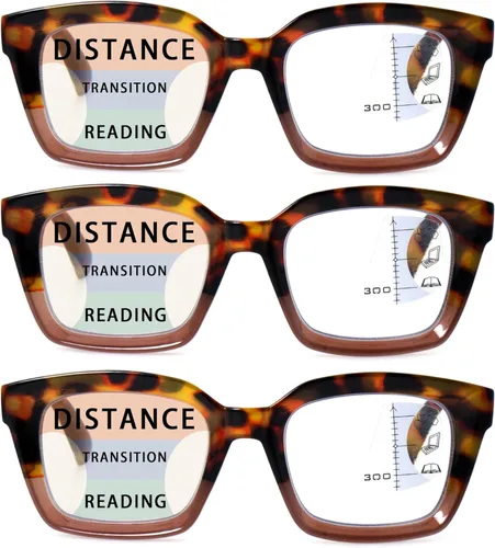 Miniatura 18 de HIYANJN Gafas de lectura bifocales para mujeres y hombres, luz azul, lectores de computadora, lentes de transición superior transparente para mujer