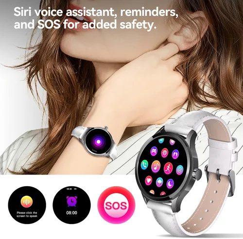 Miniatura 9 de Relojes inteligentes para mujer, rastreador de fitness HD de 1.27 pulgadas (respuesta/hacer llamadas), más de 120 modos deportivos con monitor