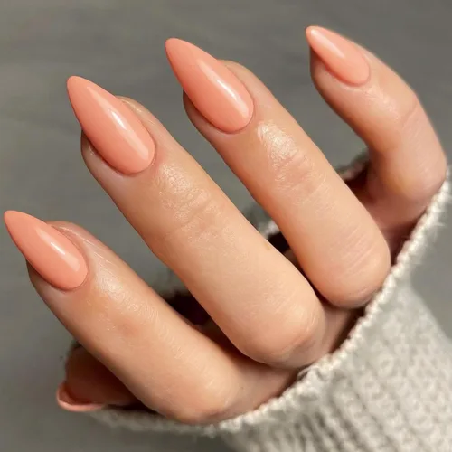 Miniatura 30 de Uñas postizas a presión azul real - Forma de almendra, longitud media, acrílicas neutrales reutilizables para mujeres y niñas - Uñas postizas