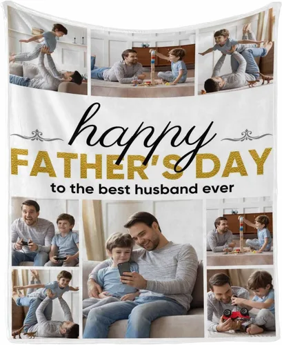 Miniatura 14 de InterestPrint Manta de amor personalizada con texto en inglés "To Dad, Even When I Not Close by,I Want You to Know I Love and Appreciate You We Love