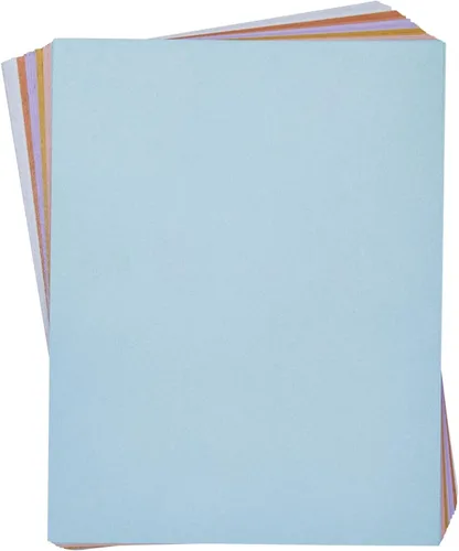 96 hojas de papel brillante para manualidades, álbumes de recortes, invitaciones, papelería tamaño carta en 6 colores pastel (8.5 x 11 pulgadas)