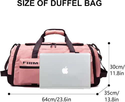 Miniatura 9 de Eslcorri Bolsa de viaje de 65L para mujer, bolsa de gimnasio deportiva grande 3 en 1, Púrpura, Bolsas de lona