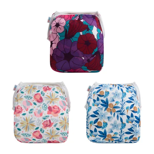 Miniatura 136 de Alva, Pañales de bebé para nadar, paquete de 2 unidades, talle único, reutilizable, lavable y ajustable de 0 a 36 meses. Tamaño de 10 a 40 lbs