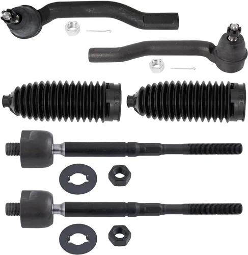 Miniatura 12 de TRQ Kit de dirección interior y exterior para lado del conductor y del pasajero delantero, con cremallera de dirección y fuelle de piñón compatible