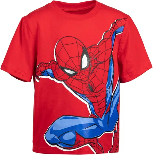 Miniatura 3 de Marvel Conjunto de camiseta de Spider-Man y pantalones cortos de rizo francés para niños pequeños a niños grandes (2T - 10-12)