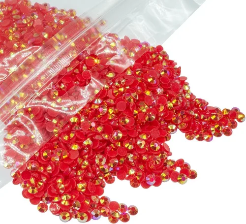 Miniatura 70 de qiipii - 5000 piezas, 4 mm, estrases AB de resina color aguamarina verde para manualidades, piedras de gel planas verde agua AB, gemas al por mayor