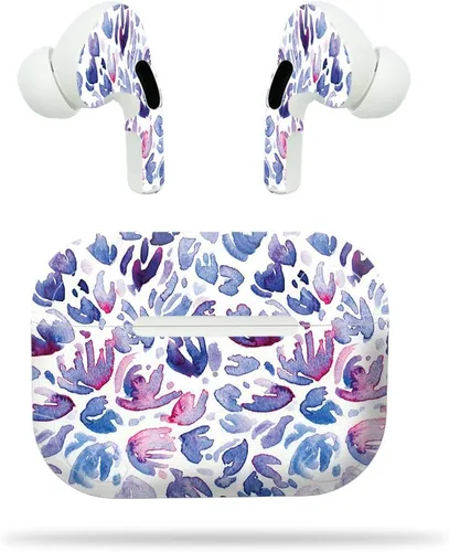 MightySkins - Compatible con Apple Airpods Pro - Blue Petals | Funda protectora de vinilo duradera y única | Fácil de aplicar, quitar y cambiar de