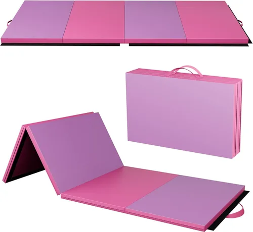 Miniatura 10 de Polar Aurora - Esterillas de gimnasia plegables de 4 pies x 10 pies x 2 pulgadas, para ejercicio aeróbico, estiramiento y yoga