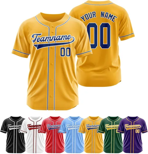 Miniatura 15 de Camiseta de béisbol personalizada, camisetas de béisbol con número de nombre personalizado, camisas de béisbol uniformes personalizadas