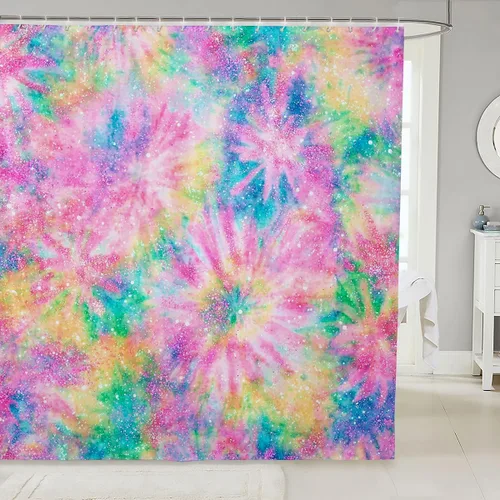 Miniatura 13 de Cortina de ducha de unicornio para niños, cortina de baño de dinosaurio de dibujos animados, conjuntos de accesorios de baño Kawaii de animales