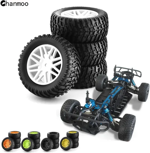 Miniatura 6 de 1/10 RC Off Road Neumáticos y ruedas 0.472 in Hex Rubber Short Course Truck Neumáticos con inserto de espuma para coche Buggy escala 1:10 ARRMA