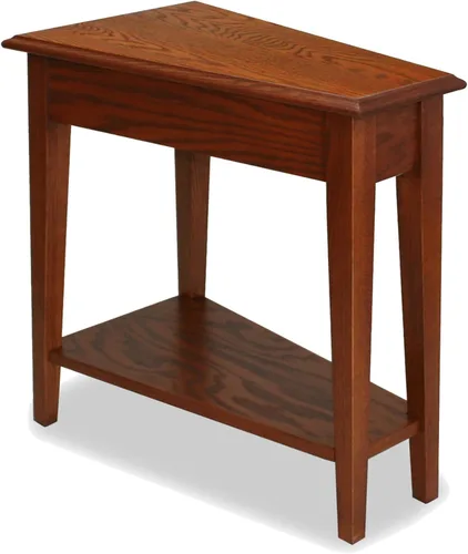 Miniatura 18 de Leick Home 10074-DS Mesa auxiliar tipo cuña para sillón reclinable con estante, arena del desierto Arenas del desierto