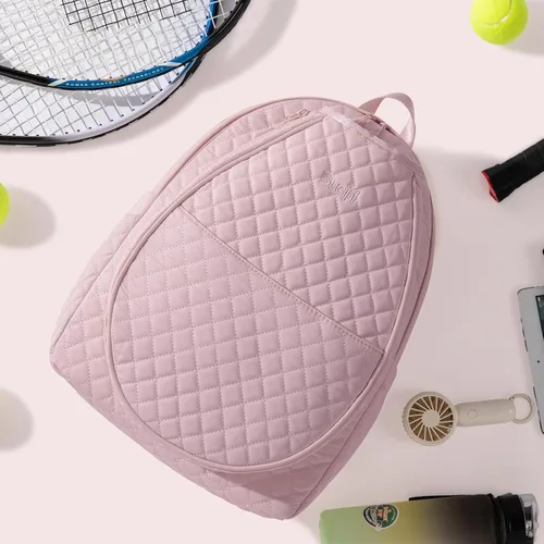 Miniatura 8 de Sucipi Bolsas de tenis para mujeres, Mochila bolsa acolchada para raqueta de tenis para raqueta de tenis, palas de pickleball, bádminton Rosa
