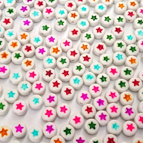 Miniatura 23 de 200 cuentas redondas doradas de letras del alfabeto acrílico de 0.157 x 0.276 pulgadas de la A a la Z, cuentas de plástico mixtas sueltas para hacer