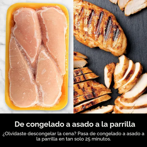 Miniatura 10 de Ninja IG651 Foodi Smart XL Pro 7 en 1 Combo de parrilla/plancha para interiores, uso abierto o cerrado, freír al aire, deshidratar y más, rejilla