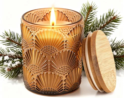 Miniatura 8 de Crenovo Vela perfumada de jazmín, vela 100% de soja, 30 horas de combustión, regalo de vela para hombres y mujeres, día de San Valentín, día