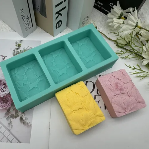 Miniatura 4 de Moldes de silicona para jabón de hoja de ginkgo de 3 cavidades, molde de silicona para jabón natural, vela, cera, fabricación de yeso aromático