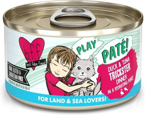 Miniatura 30 de B.F.F. PLAY - Best Feline Friend Paté Lovers, Aw Yeah!, Atún & Chicken Check Please! con atún y pollo, lata de 2.8 onzas (paquete de 12)