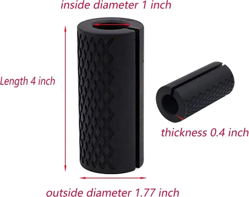 Miniatura 2 de Agarres para barra de pesas, agarre de barra para mancuernas, asas gruesas para levantamiento de pesas, accesorios de cable y entrenamiento