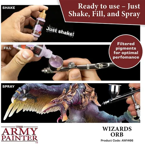 Miniatura 4 de The Army Painter Warpaint Air Wizards Orb - Pintura acrílica no tóxica a base de agua muy pigmentada para juegos de rol de mesa, juegos de mesa