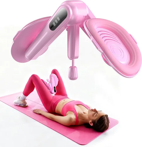 Miniatura 8 de Entrenador de muslos con ajuste de resistencia, dispositivos de ejercicio de suelo pélvico con pantalla LED, ejercitador interior de muslo con Azul