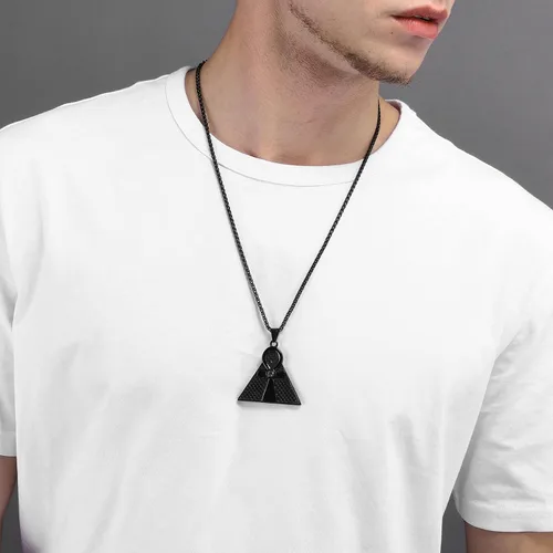 Miniatura 2 de U7 Collar Ankh para hombres y mujeres, acero inoxidable, color negro, joyería egipcia, colgante de cruz Ankh, collares africanos con cadena de 22