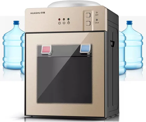 Dispensador de agua para botella de 5 galones, dispensador de agua para encimera, dispensador de enfriador de agua caliente y fría con 3 ajustes de