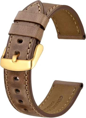 BISONSTRAP Correa de reloj de cuero de 0.709 in, 0.748 in, 0.787 in, 0.827 in, 0.866 in, 0.906 in, 0.945 in, correas de reloj antiguas para hombres,