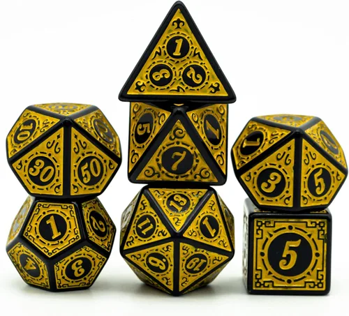 Miniatura 28 de 5 juegos de dados DND, juego de dados poliédricos (35 piezas) con bolsa de troquel de cuero, juego de troqueles D&D para juegos de mesa RPG