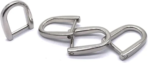Miniatura 4 de Anillo D de forma de herradura con hebilla de herradura Plata