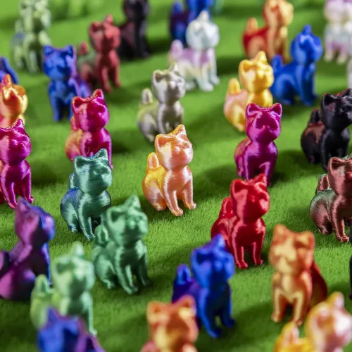 100 piezas de mini animales impresos en 3D figuras de plástico de animales pequeños en miniatura, figuras de gato pequeño a granel para micro hadas,