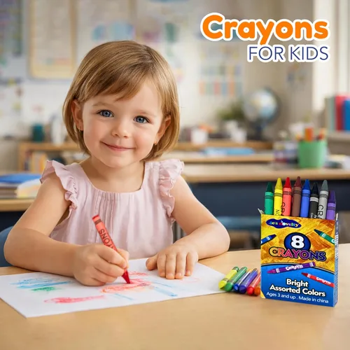 Miniatura 9 de 4E's Novelty 48 cajas de 8 paquetes de crayones a granel para niños, crayones para el aula, suministros para profesores, suministros escolares